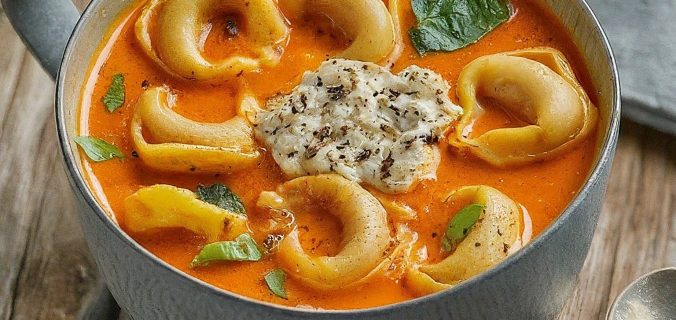 Savory Vegan Tortellini Soup With Cashew Ricotta - a Plant-Based Recipe